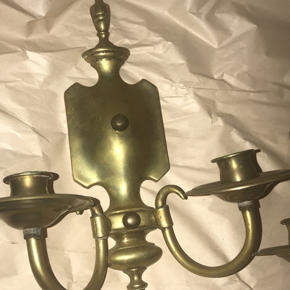 2 Brass wall sconces- Vintage hand forged - Picture 5 of 6